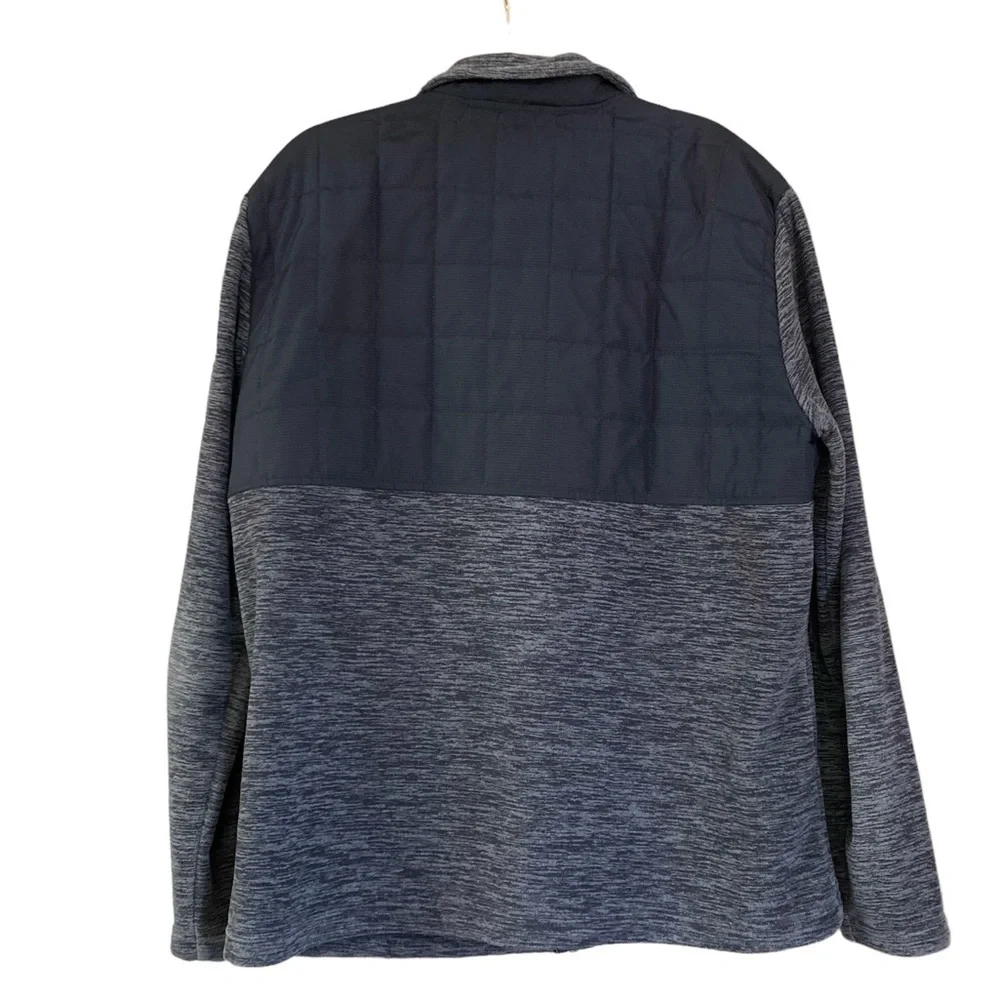 Free Country Fleece Lined Zipper Jacket Black Grey Men’s Medium 38-40